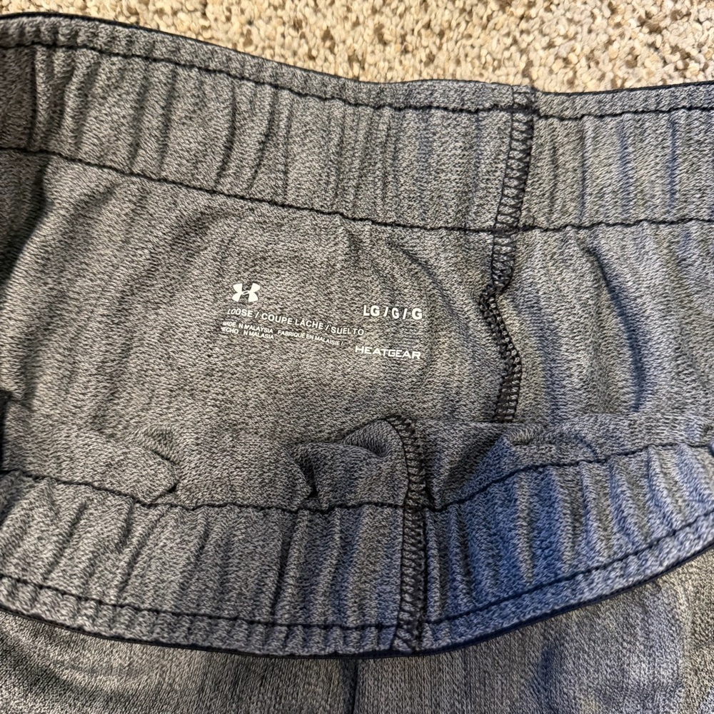 Under Armour Women's Gray and Black Athletic Shorts - Picture 2 of 2